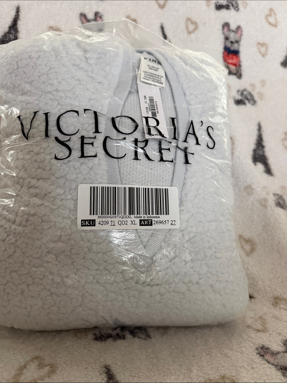Victoria's Secret Plush Sherpa Pullover - Light Gray